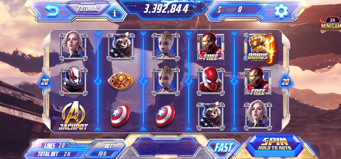 Chức năng nổ hũ siêu đặc biệt trong dòng game Avengers cùng Gemwin