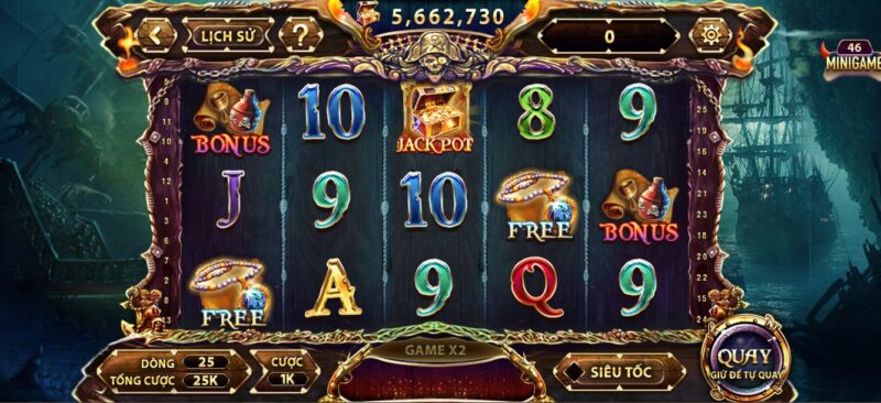 Chinh phục slot game Pirate King tại Gem win