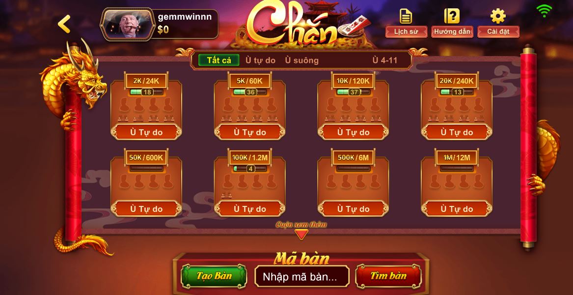 Hướng dẫn chơi chắn tại cổng game Gemwin