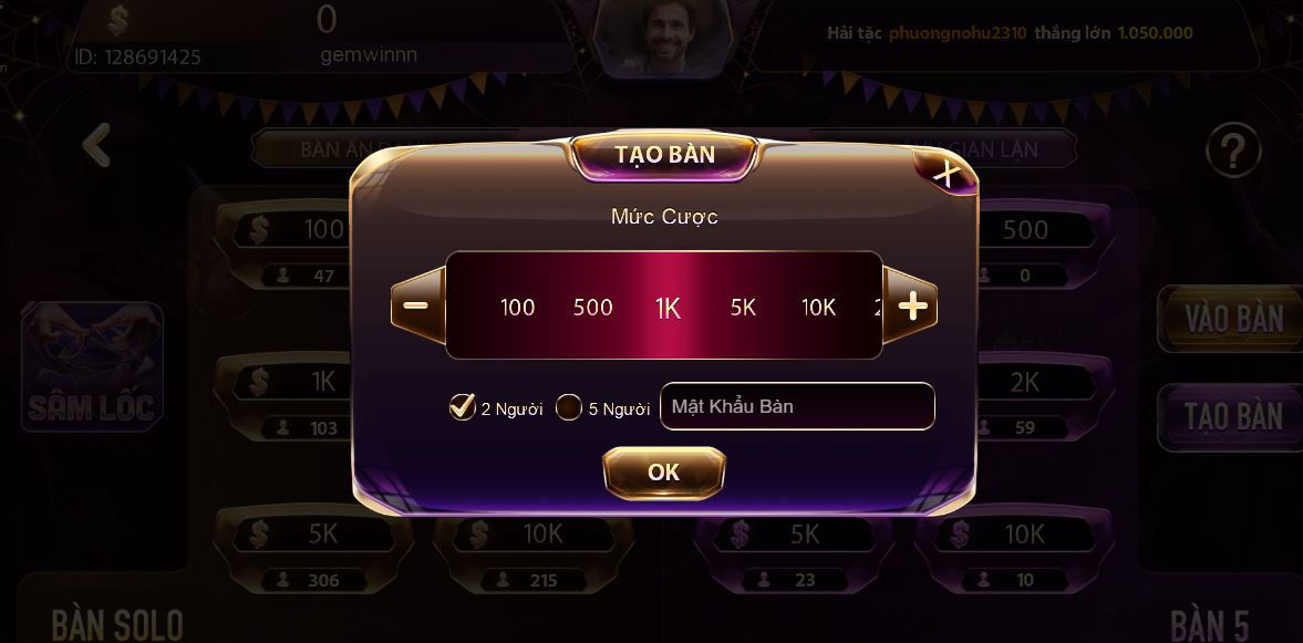 Những bộ bài bạn cần biết trong sâm lốc Gem win