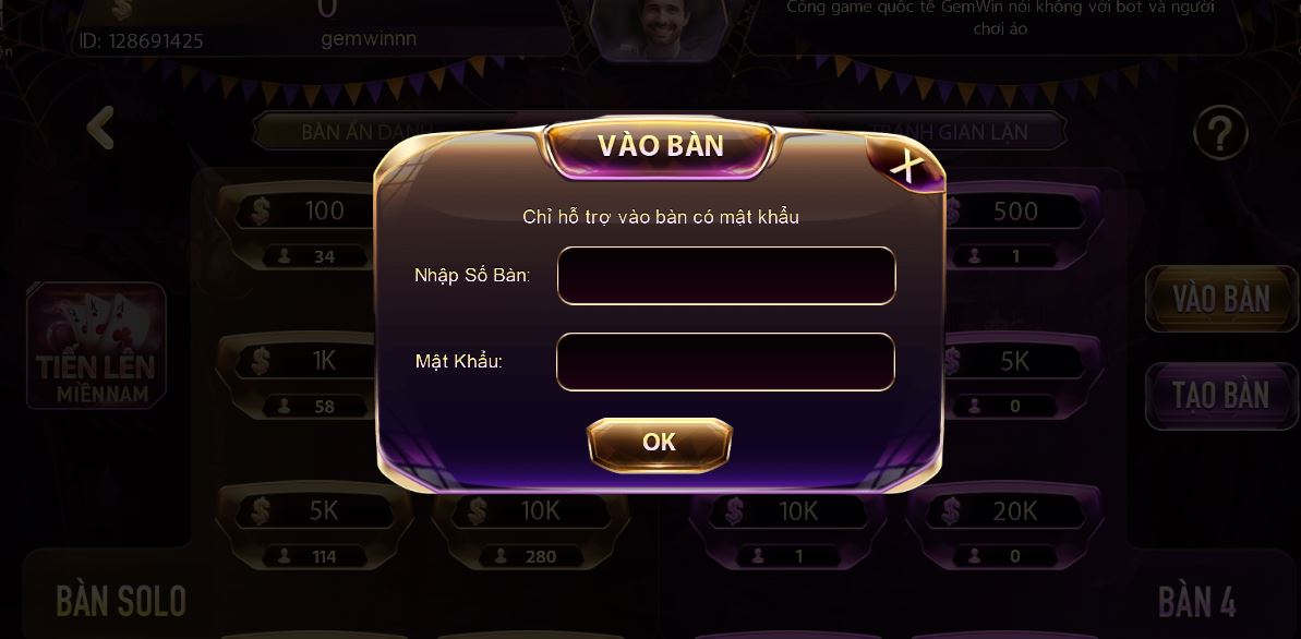 Luật chơi cụ thể tiến lên miền Nam Gem win