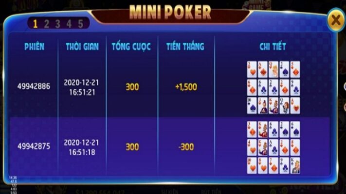 Đôi điều sơ lược về game cược mini poker